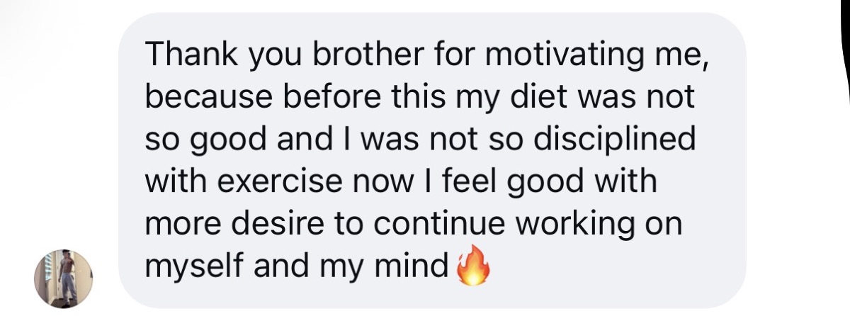 Original message about motivation and consistency